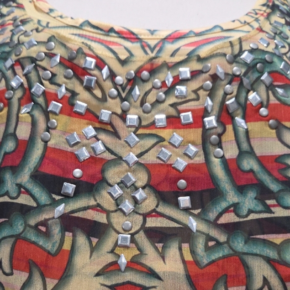 Colorful Embellished Sleeveless Maxi Dress by Style & Co. in Small - Picture 6 of 11